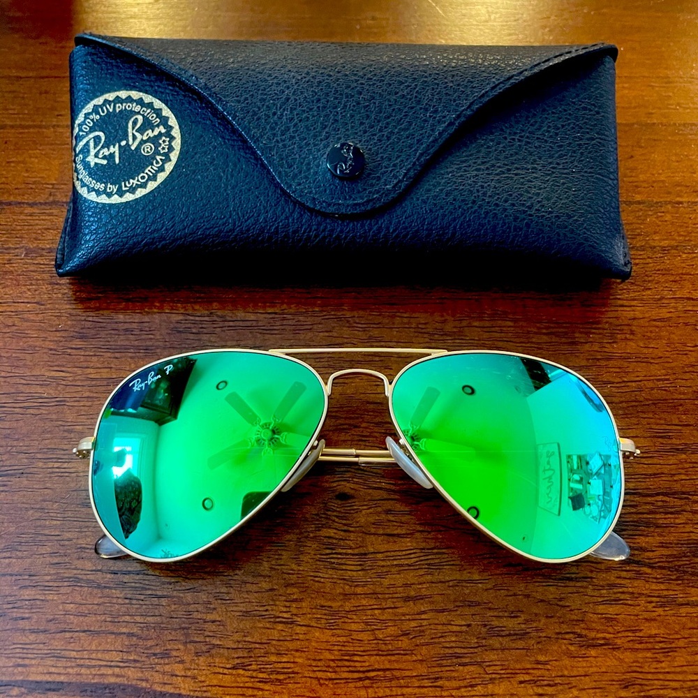 Polarized RayBan Flash Aviators RB 3025